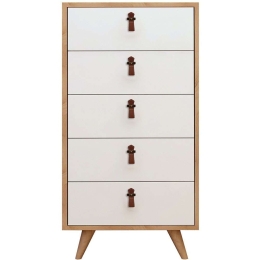 Συρταριέρα Frenzu 811MDD3421 50x40x103cm Oak-White