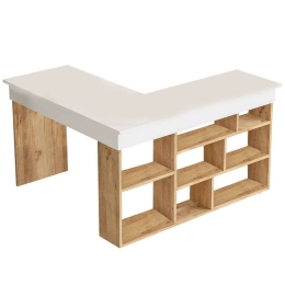 Γραφείο Γωνιακό 956LCS1112 129x120x72cm Pine-White