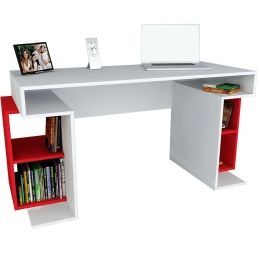 Γραφείο Monument 731WAT3821 153,6x60x75cm White-Red