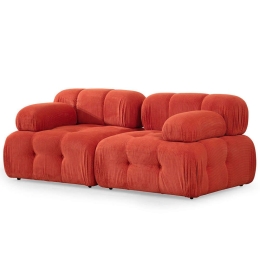Καναπές Διθέσιος Doblo 560ARE1824 210x105x80cm Red