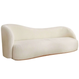 Καναπές Τριθέσιος Slon 383EVN1167 225x88x75cm White