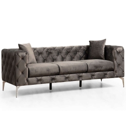 Καναπές Τριθέσιος Como 569HLN1111 237x90x70cm Anthracite