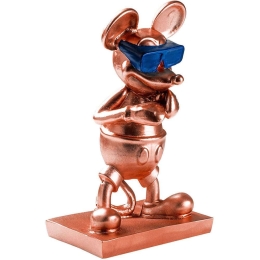 Διακοσμητικό Ποντίκι 891TNL3654 18x12x32cm Copper-Blue Aberto Design Πολυέστερ