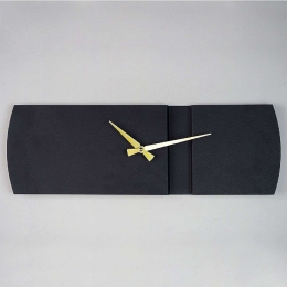 Ρολόι Τοίχου Origami 507ATP1527 16x49cm Black-Gold Wallity Ατσάλι