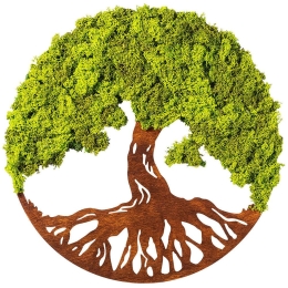Διακοσμητικό Τοίχου Tree Of Life 931NTR1109 44x1x44cm Green-Brown Wallity Mdf