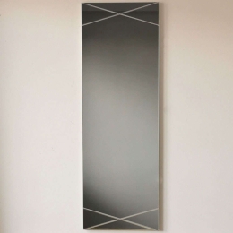 Καθρέπτης Τοίχου 552NOS2195 35x105cm Silver Aberto Design Mdf,Γυαλί