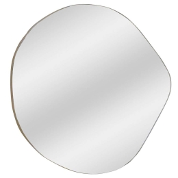 Καθρέπτης Τοίχου Asso 552NOS2332 70x67cm Gold Aberto Design Μοριοσανίδα, Μελαμίνη