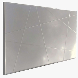 Καθρέπτης Τοίχου 552NOS2202 130x2,2x62cm Silver Aberto Design Mdf,Γυαλί