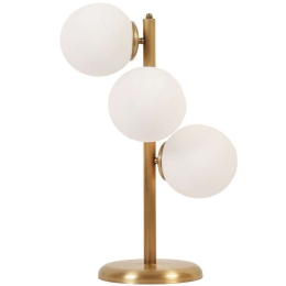 Φωτιστικό Επιτραπέζιο Simay 941RTN1315 Φ20x55cm 3xE27 60W Gold-White Opviq