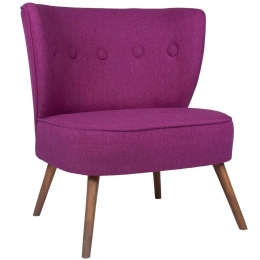 Πολυθρόνα Bienville 558ZEN1110 80x72x77cm Purple Polyester,Ξύλο