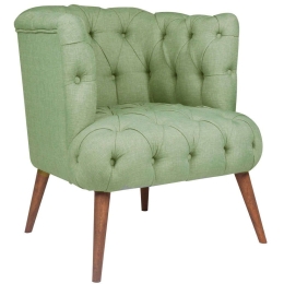 Πολυθρόνα West Monroe 558ZEN1179 75x80x76cm Green Polyester,Wood