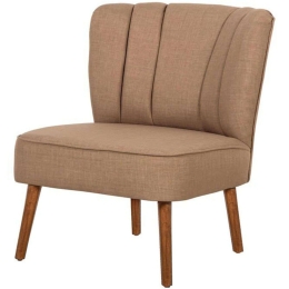 Πολυθρόνα Monn Way 558ZEN1149 64x65x75cm Milky Brown Polyester,Ξύλο