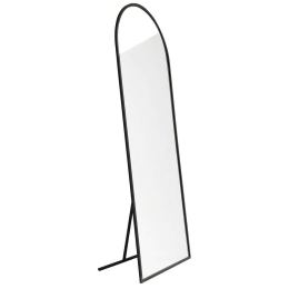Καθρέπτης Δαπέδου Portal 552NOS2313 65x1,5x180cm Black Aberto Design Μέταλλο,Γυαλί