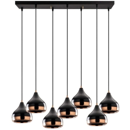 Φωτιστικό Οροφής - Ράγα Yildo 892OPV1894 88x36x112cm 7xE27 40W Black-Copper Opviq