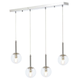 Φωτιστικό Οροφής - Ράγα 683AVN1248 70x13x90cm 4xE27 6W Chrome Opviq
