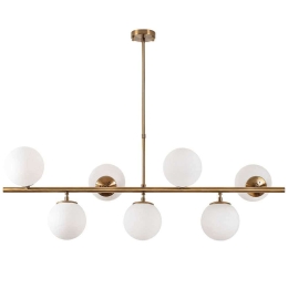 Φωτιστικό Οροφής - Ράγα Fazli 942FLG1219 113x40x46/85cm 7xE14 40W Gold Opviq