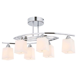 Φωτιστικό Οροφής - Πλαφονιέρα 683AVN1108 75x30x31cm 6xE14 4W Chrome Opviq