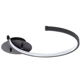 Φωτιστικό Οροφής - Πλαφονιέρα Moon 119FRS1502 46x33x6cm Led 12W 3000K Black Opviq