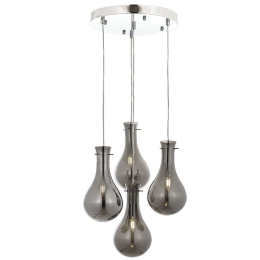 Φωτιστικό Οροφής 683AVN1208 Φ40x100cm 4xE14 4W Chrome Opviq
