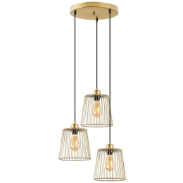 Φωτιστικό Οροφής Pirlo 942FLG1493 50x50x114cm 3xE27 40W Gold Opviq