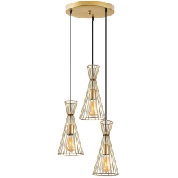 Φωτιστικό Οροφής Teltom 942FLG1618 68x68x125cm 3xE27 40W Gold Opviq