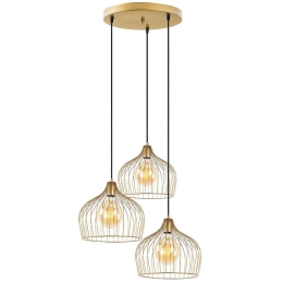 Φωτιστικό Οροφής Bek 942FLG1405 56x56x121cm 3xE27 40W Gold Opviq
