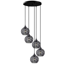 Φωτιστικό Οροφής Hay 942FLG1453 44x44x113cm 5xE27 40W Black Opviq