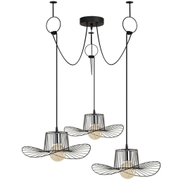Φωτιστικό Οροφής Tel 892OPV1725 Φ118x122cm 3xE27 40W Black Opviq