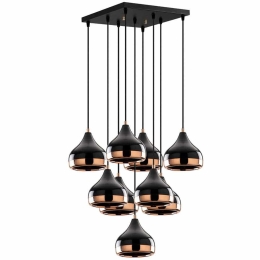 Φωτιστικό Οροφής Yildo 892OPV1893 63x63x112cm 9xE27 40W Black-Copper Opviq