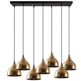Φωτιστικό Οροφής - Ράγα Tattoo 584TTM1384 88x40x114cm 7xE27 40W Gold Opviq