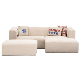Καναπές Γωνιακός (Δεξιά Γωνία) Linden Mini 825BLC2912 233x158x72cm Cream