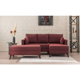 Καναπές - Κρεβάτι Γωνιακός (Δεξιά Γωνία) Bella 825BLC1519 205x140x85cm Claret Red