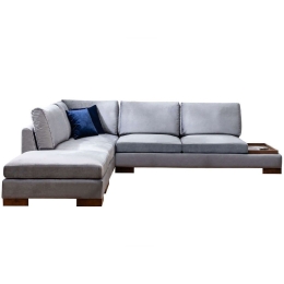 Καναπές Γωνιακός (Αριστερή Γωνία) Tulip 313x193x80cm Dark Grey