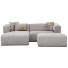 Καναπές Γωνιακός (Αριστερή Γωνία) Linden Mini 825BLC2909 233x158x72cm Light Grey