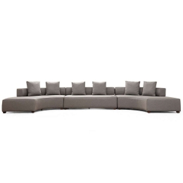 Καναπές Γωνιακός Gondol 560ARE1204 552x105x70cm Grey
