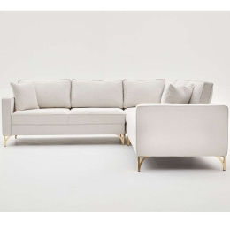Καναπές Γωνιακός Berlin 825BLC2810 258x258x83cm Cream-Gold