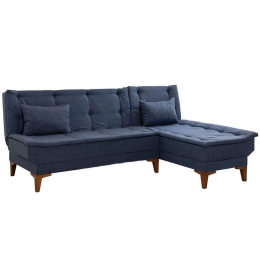 Καναπές - Κρεβάτι Γωνιακός Santo 867UNQ1664 225x85x86cm Dark Blue