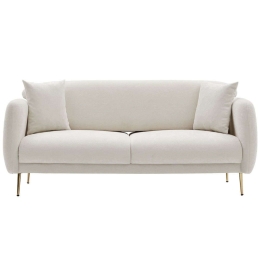 Καναπές - Κρεβάτι Τριθέσιος Simena 825BLC2837 210x95x80cm Cream-Gold