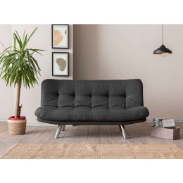 Καναπές - Κρεβάτι Τριθέσιος Misa 859FTN2828 175x52x40cm Dark Grey