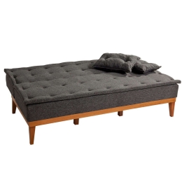 Καναπές - Κρεβάτι Τριθέσιος Fuoco 867UNQ1333 184x80x80cm Anthracite