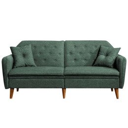 Καναπές - Κρεβάτι Τριθέσιος Terra 867UNQ1363 202x82x83cm Green