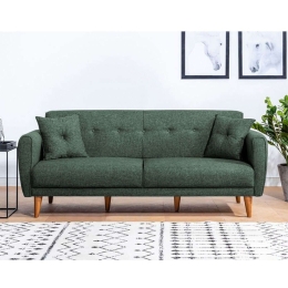 Καναπές - Κρεβάτι Τριθέσιος Aria 867UNQ1361 205x80x85cm Green