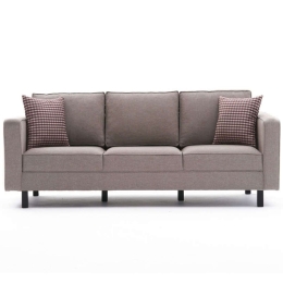 Καναπές Τριθέσιος Kale 825BLC2730 222x91x83cm Cream