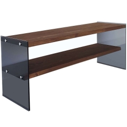 Έπιπλο Τηλεόρασης 552NOS1503 120x35x45cm Walnut-Black
