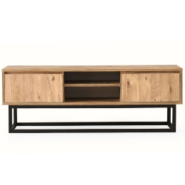 Έπιπλο Τηλεόρασης Belinda 854KLN3004 180x40x50cm Natural-Black