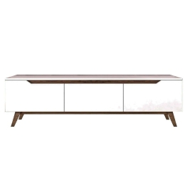Έπιπλο Τηλεόρασης 893RAN3105 180x35x48,6cm White-Walnut