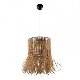 Φωτιστικό Οροφής Biga 216737 E27 30x30x90cm Natural Megapap Sisal
