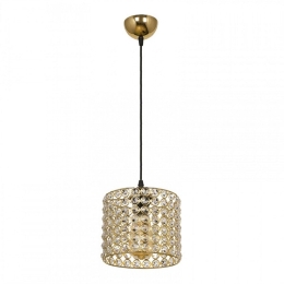 Φωτιστικό Οροφής Deha 216749 E27 18x18x65cm Gold Megapap Μέταλλο,Γυαλί