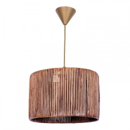 Φωτιστικό Οροφής Zale 207372 Ε27 28x28x65cm Brown Megapap Bamboo,Ξύλο