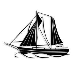 Διακοσμητικό Τοίχου Sail 214241 55x3x40cm Black Megapap Μέταλλο
